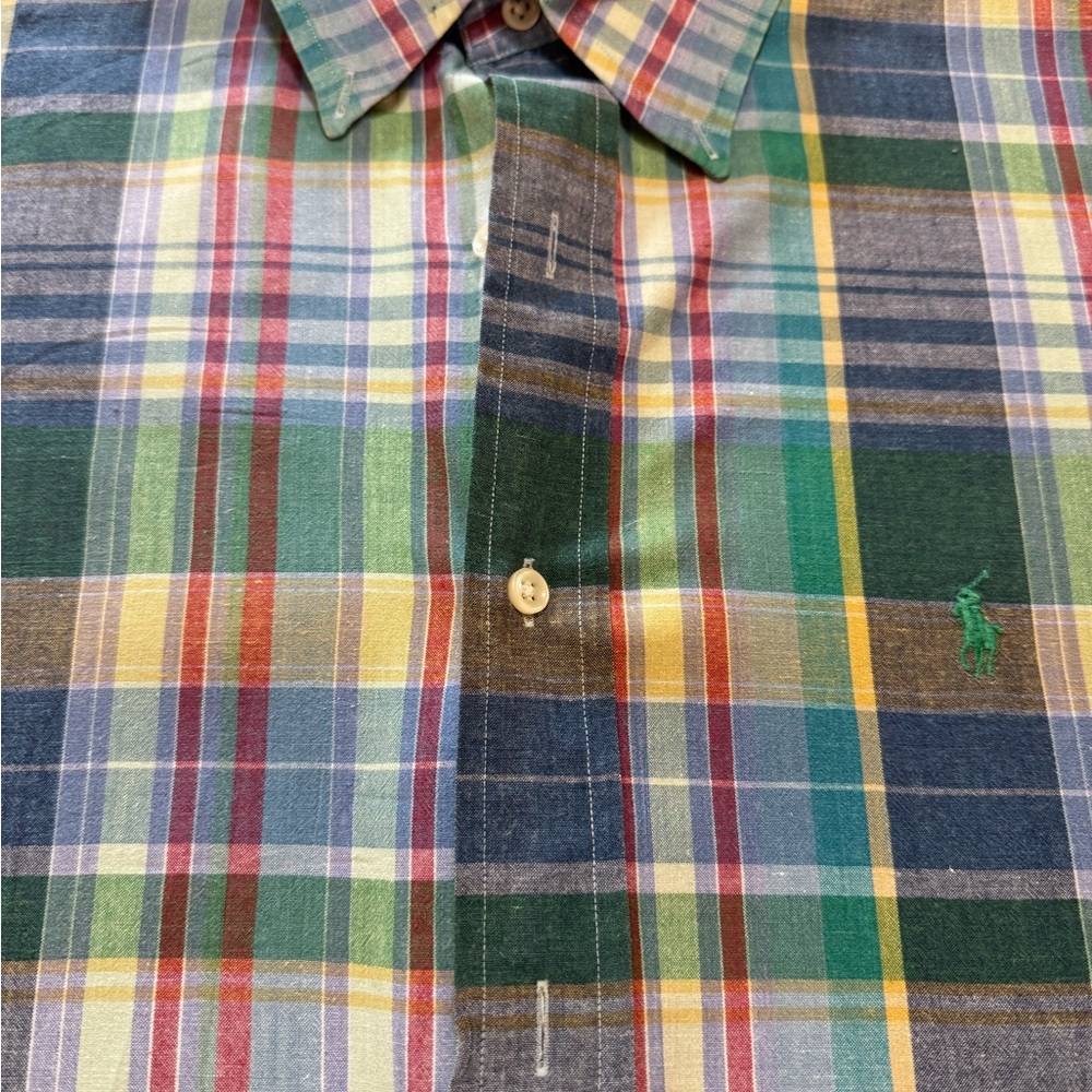 Ralph Lauren Multicolor Plaid Casual Button Down Shirt